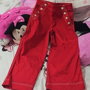 Janie and Jack Red Casual Nautical Bottoms